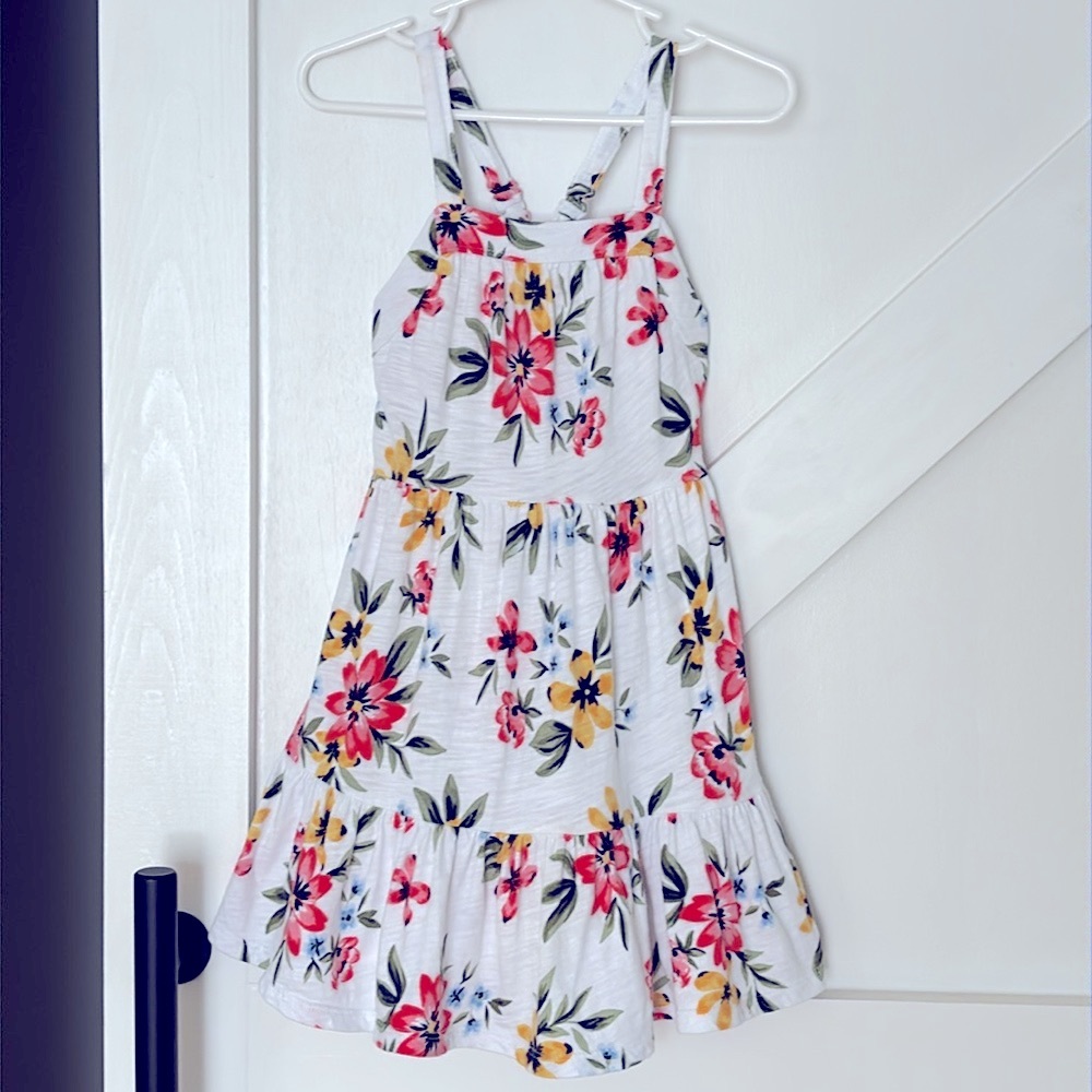 FINAL PRICE! Fit Flare Floral Tiered Cami Ruffle Toddler Girls Midi Dress